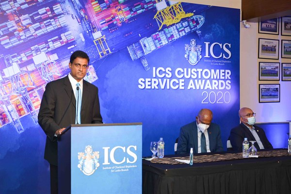 ICS SL Chairman addressing the gathering